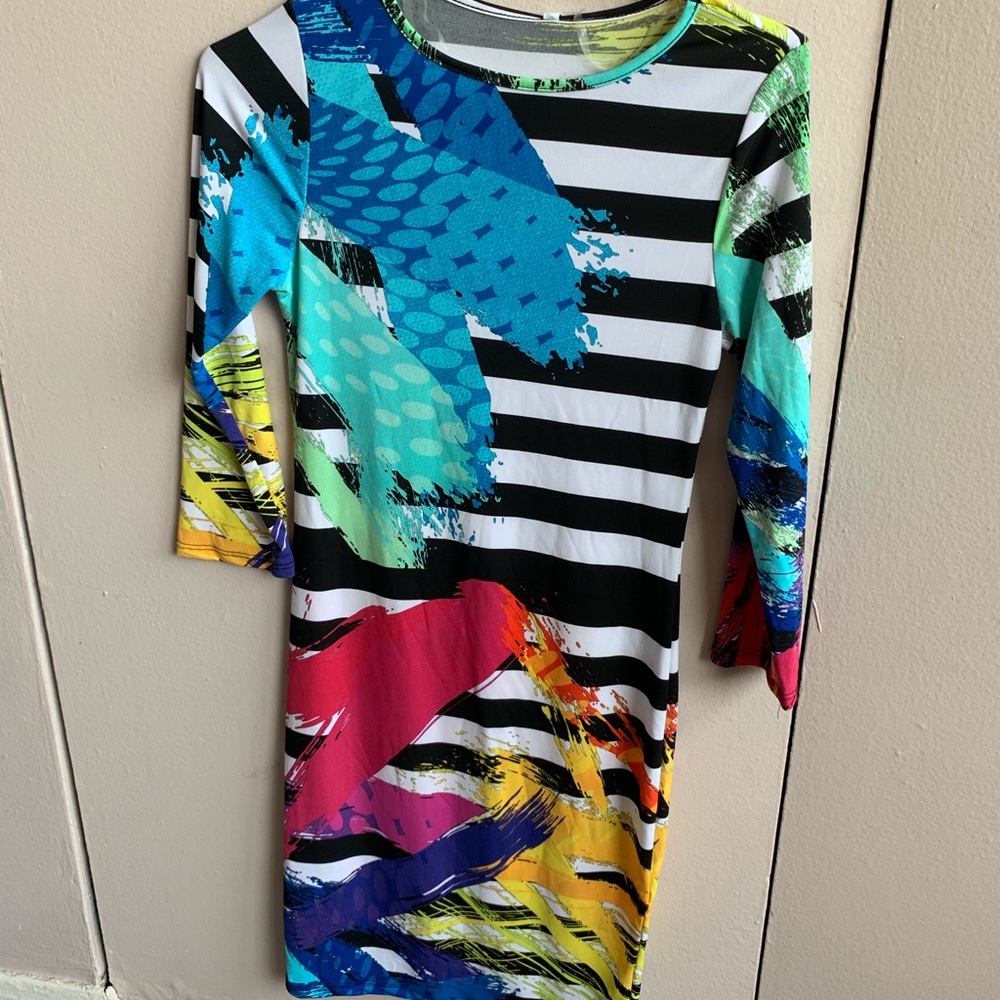 Multicolored Fun Short Dress